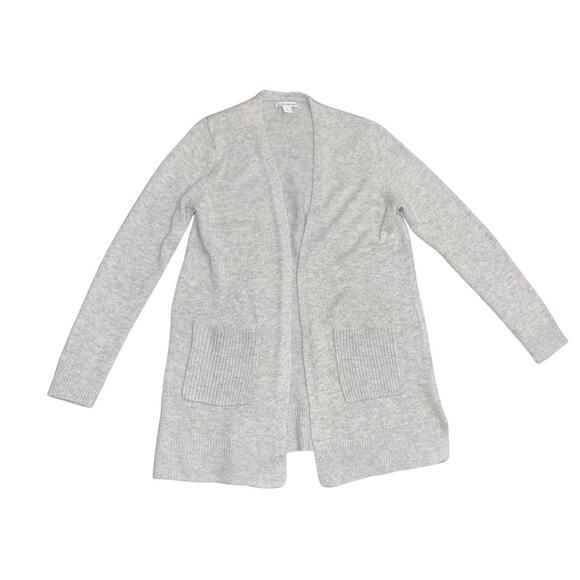 Amazon Essentials women's long Sleeve jersey stitch open cardigan gray medium - Picture 1 of 4